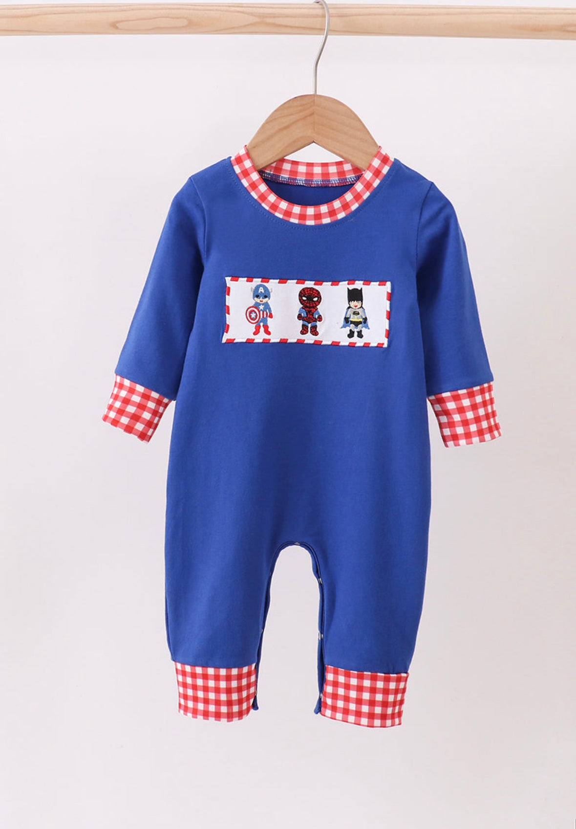 Blue character romper