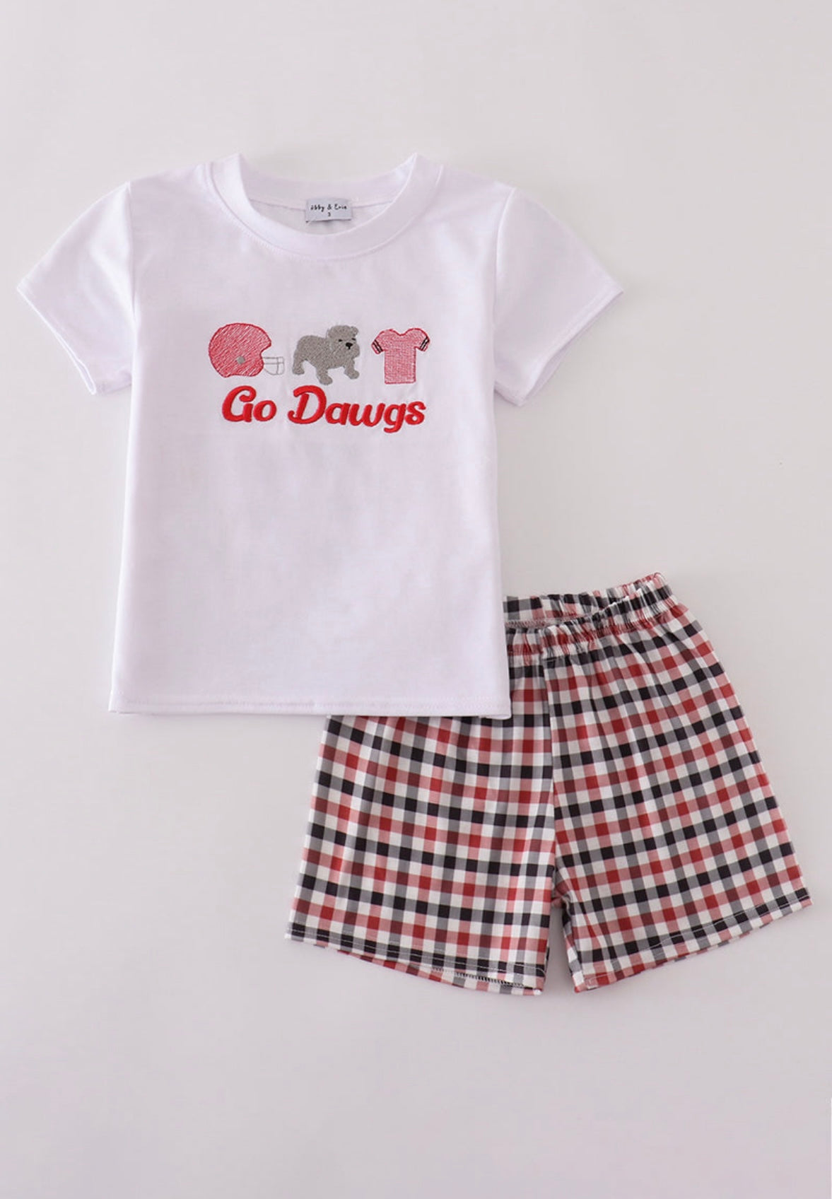 White Georgia Go Dawgs Short Set