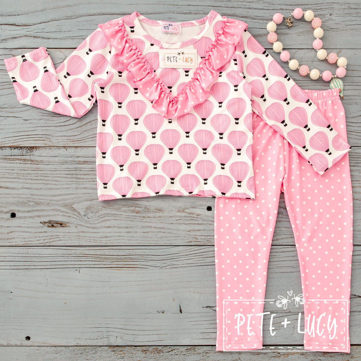 Pink Balloons Pant Set