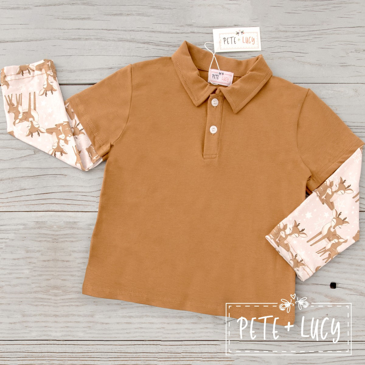 Deer and Stars Boy Shirt