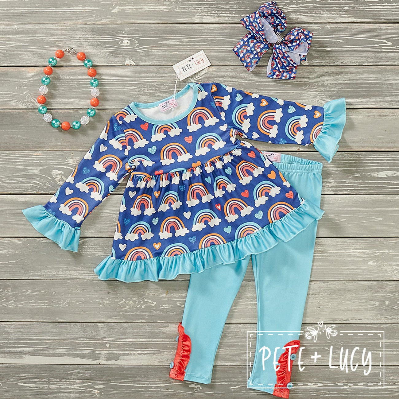 Rainbows with Clouds Pant Set