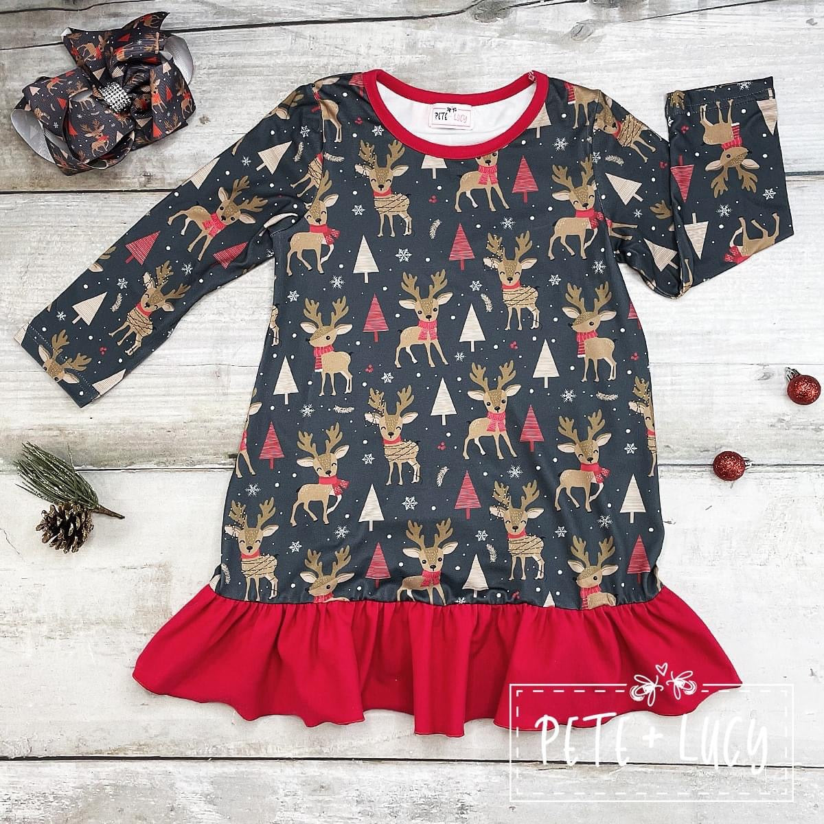 Holiday loungewear gown