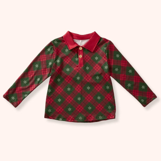 Christmas Plaid- Boy Shirt
