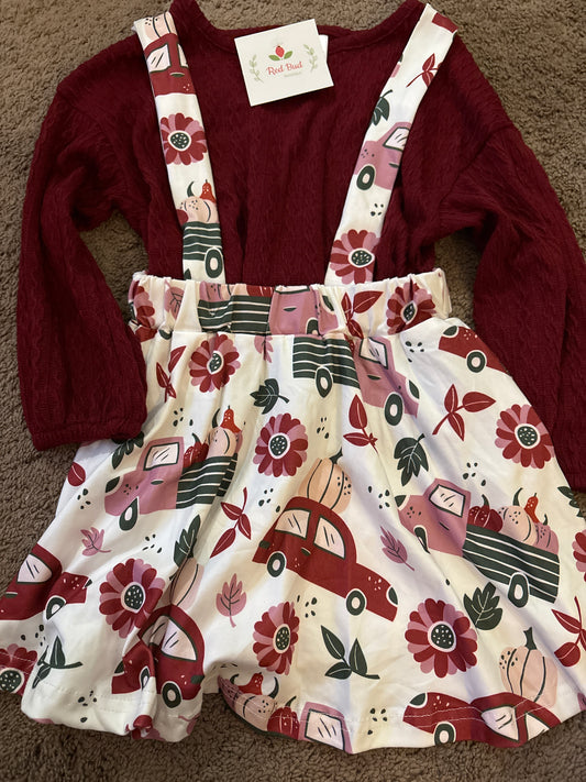 Burgundy Fall Skirt