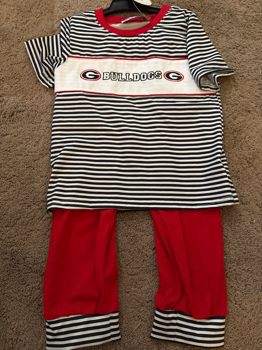 Black Georgia Bulldogs Boy Pant Set