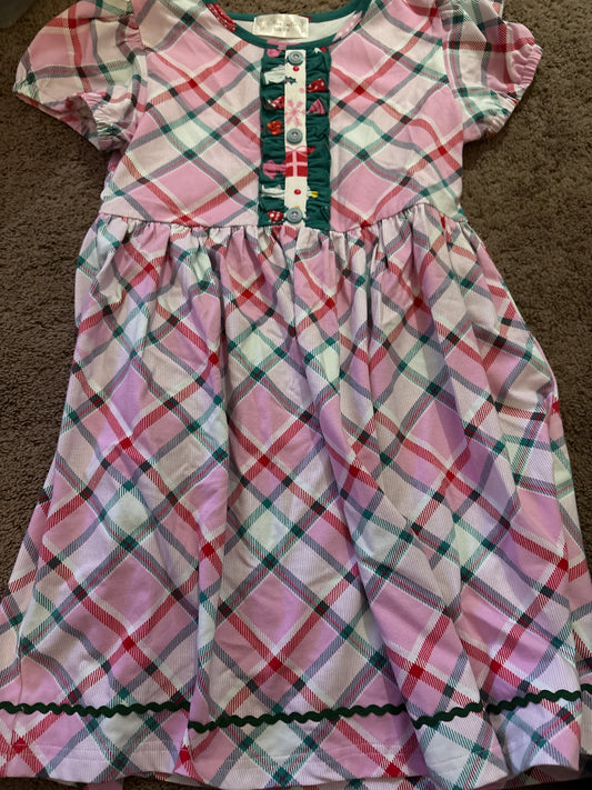 Pink Plaid Dress