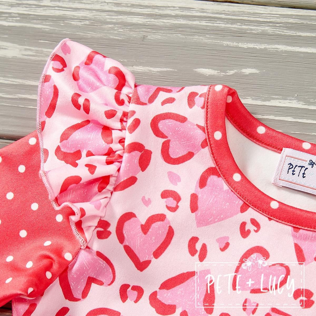 Lovely Leopard Valentines Romper