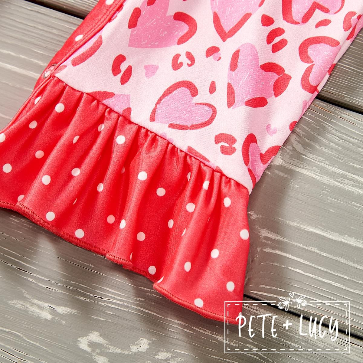 Lovely Leopard Valentines Romper